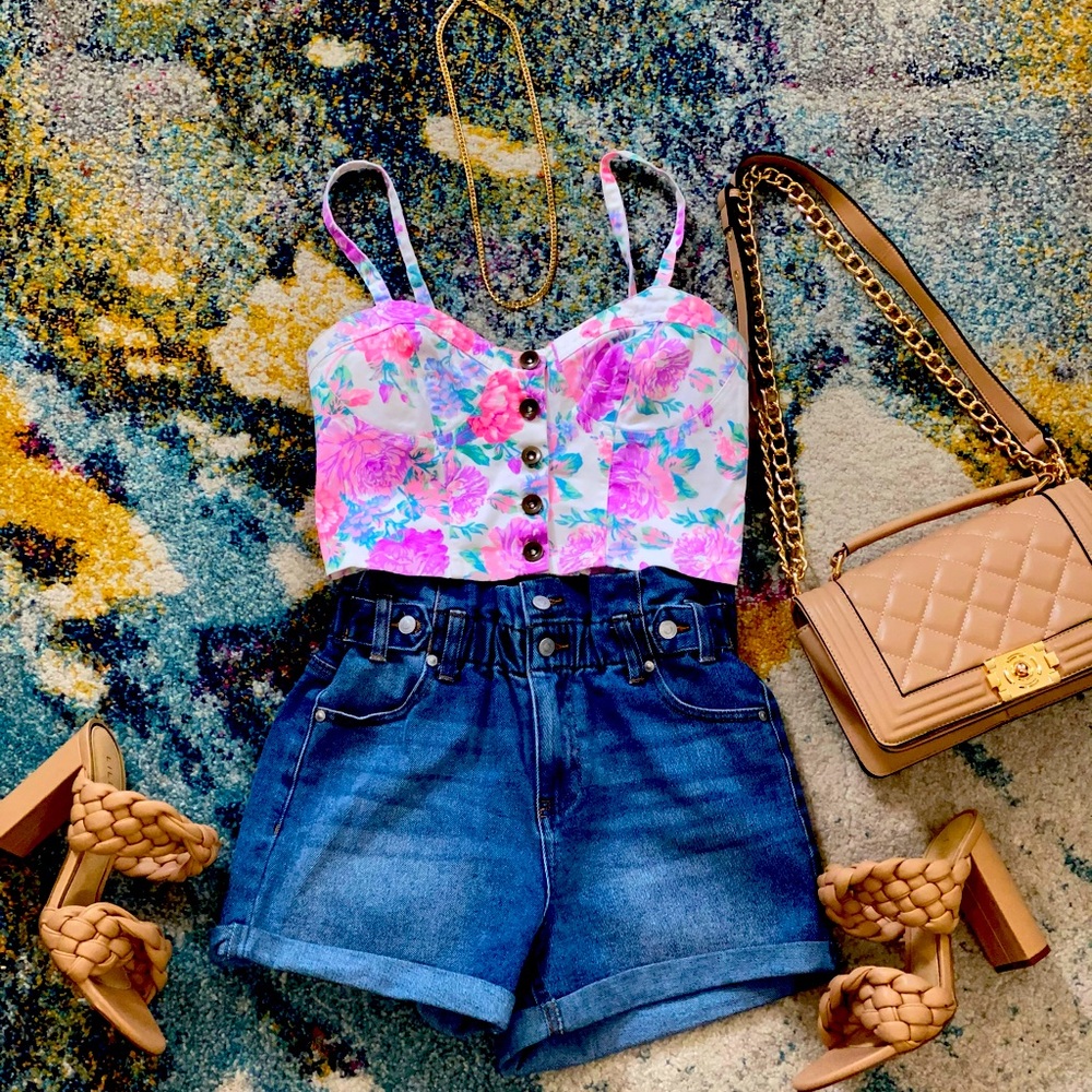 Floral Pastel Crop Top